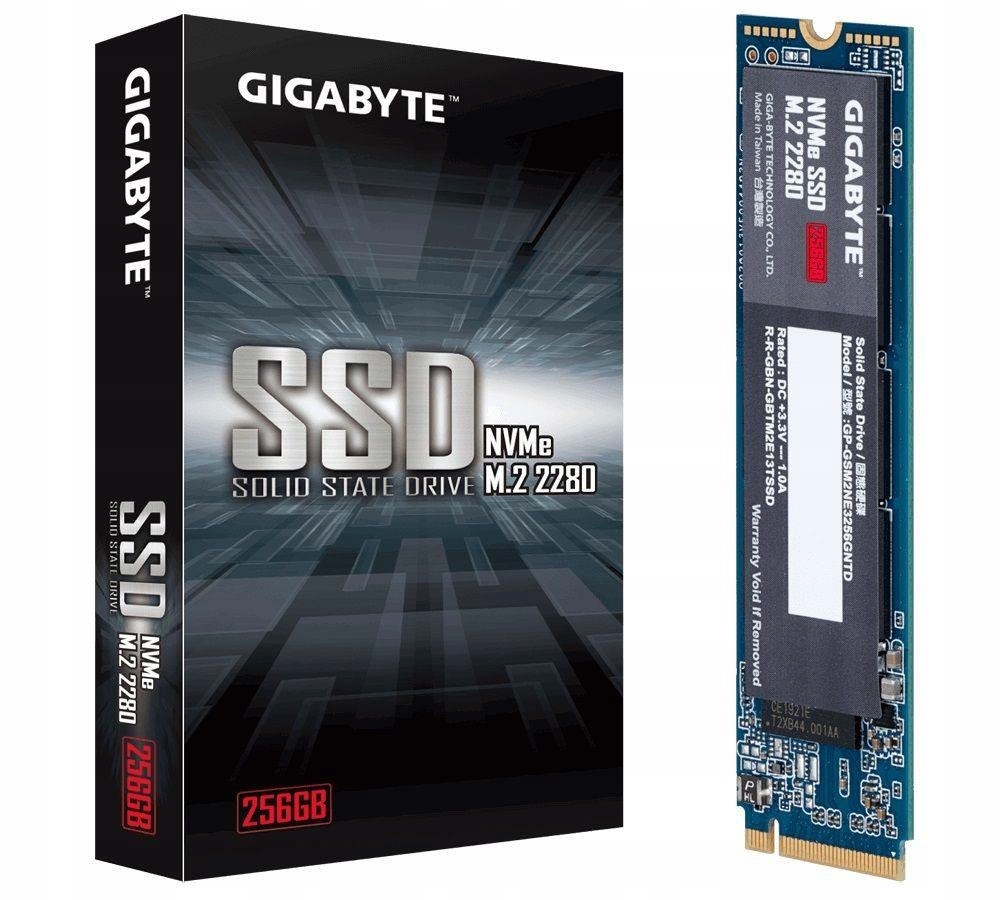 

Dysk Ssd Gigabyte 256GB M.2 2280 PCIe 3.0 x4 NVMe