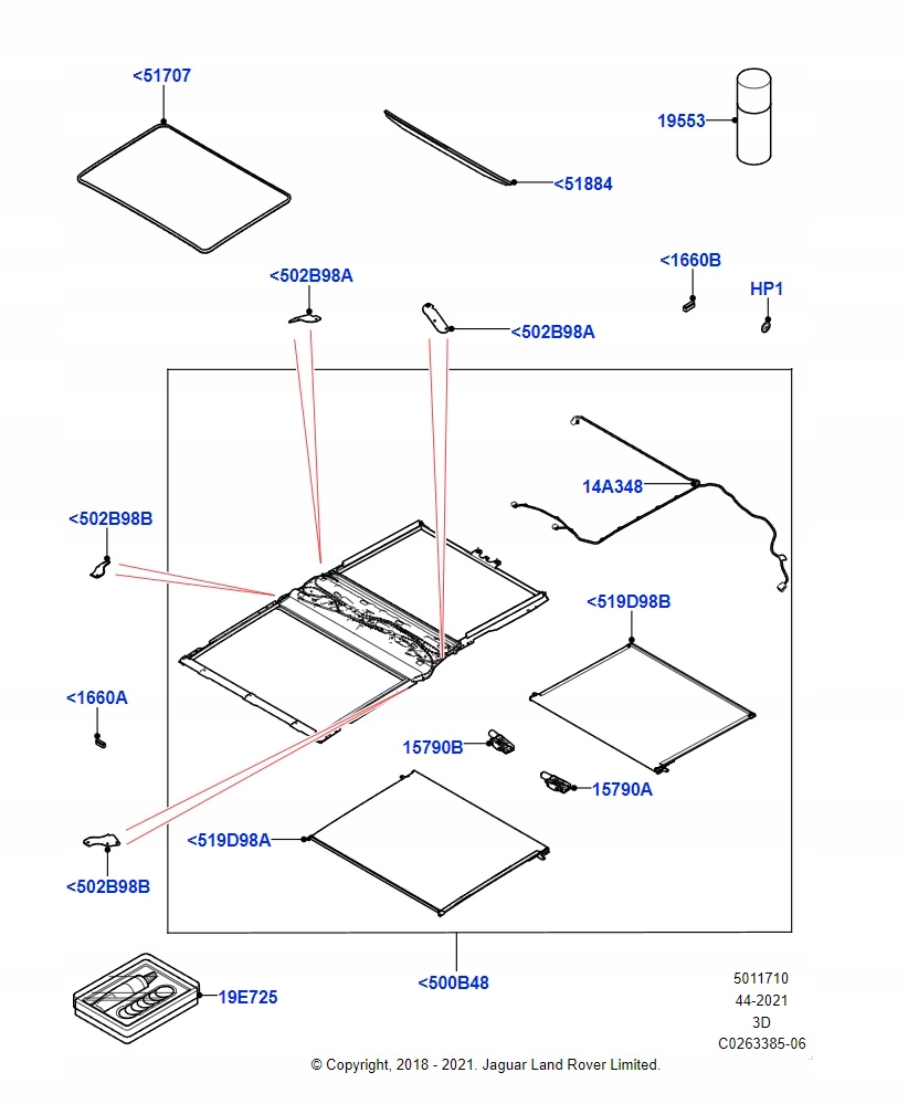 NOWY silniczek szyberdachu DISCOVERY 5 V 2017 Part number LR083257