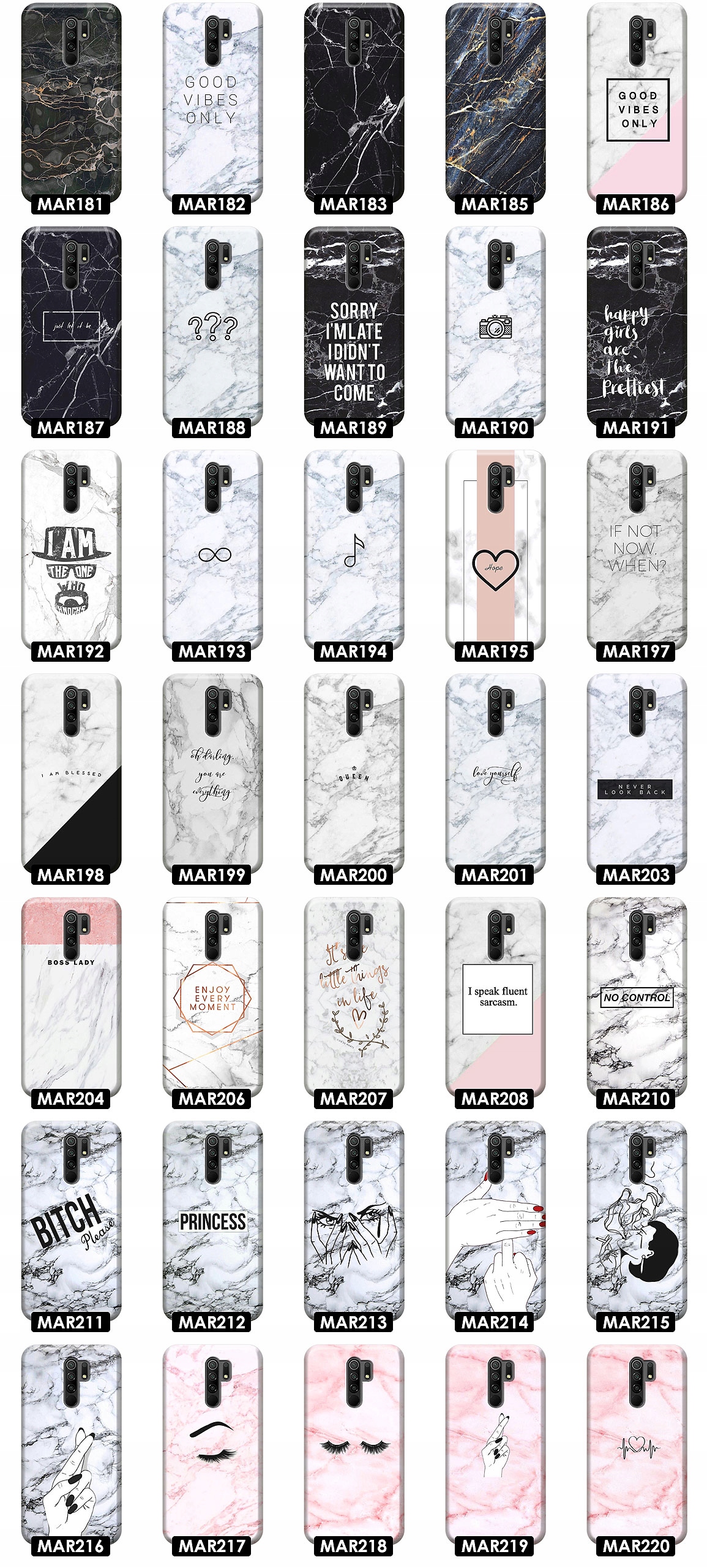 ETUI CASE OBUDOWA NA TELEFON DO XIAOMI REDMI 9 WZORY + PANCERNE SZKŁO Typ plecki