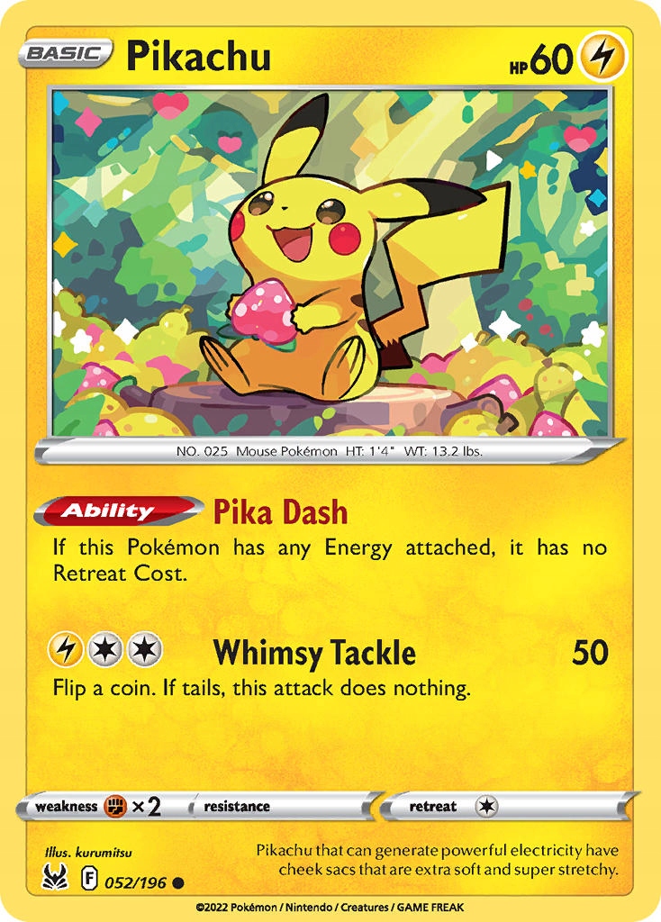 Pikachu |052/196|LOR|Lost Origin| Common