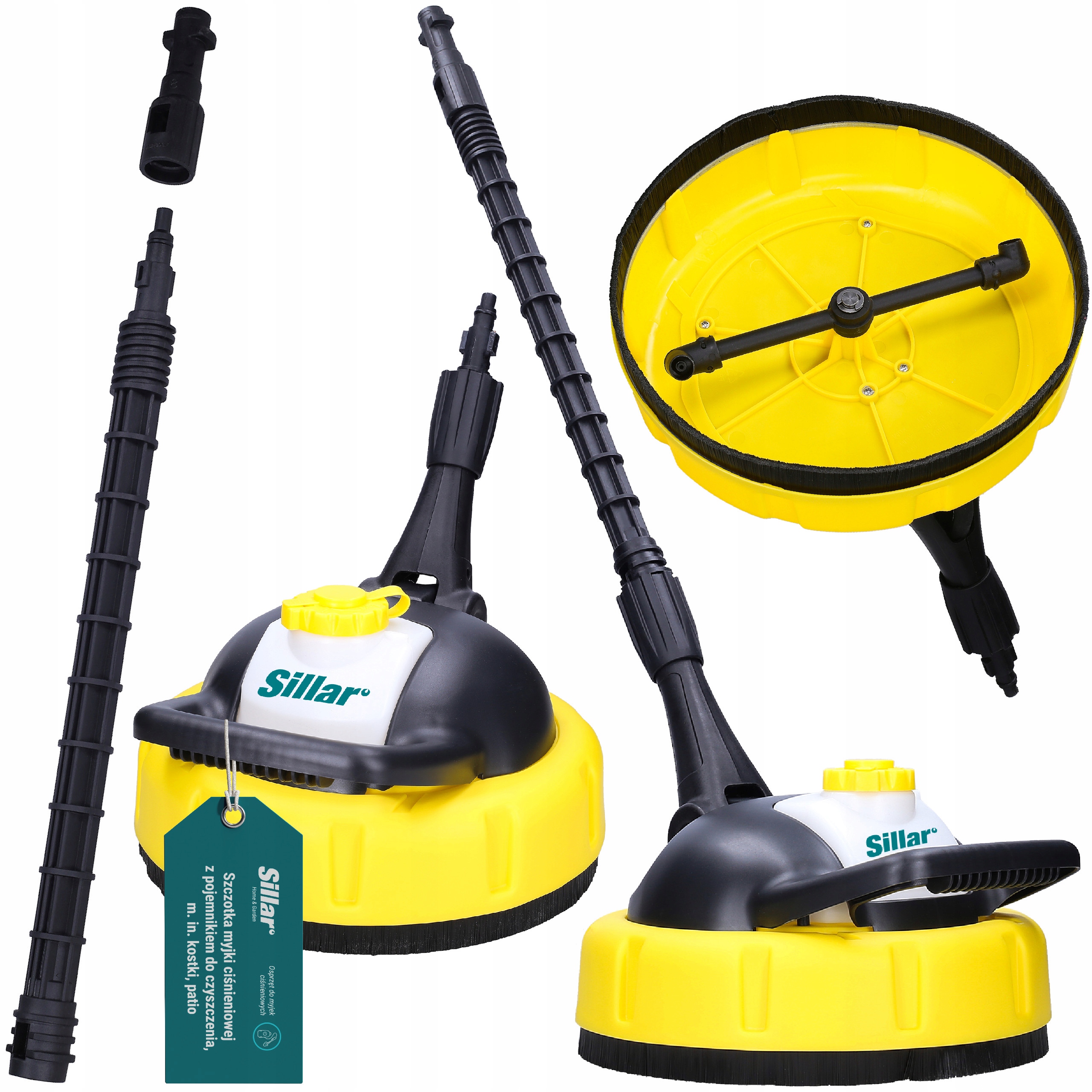 Szczotka obrotowa z pojemnikiem do czyszczenia kostki brukowej do Karcher