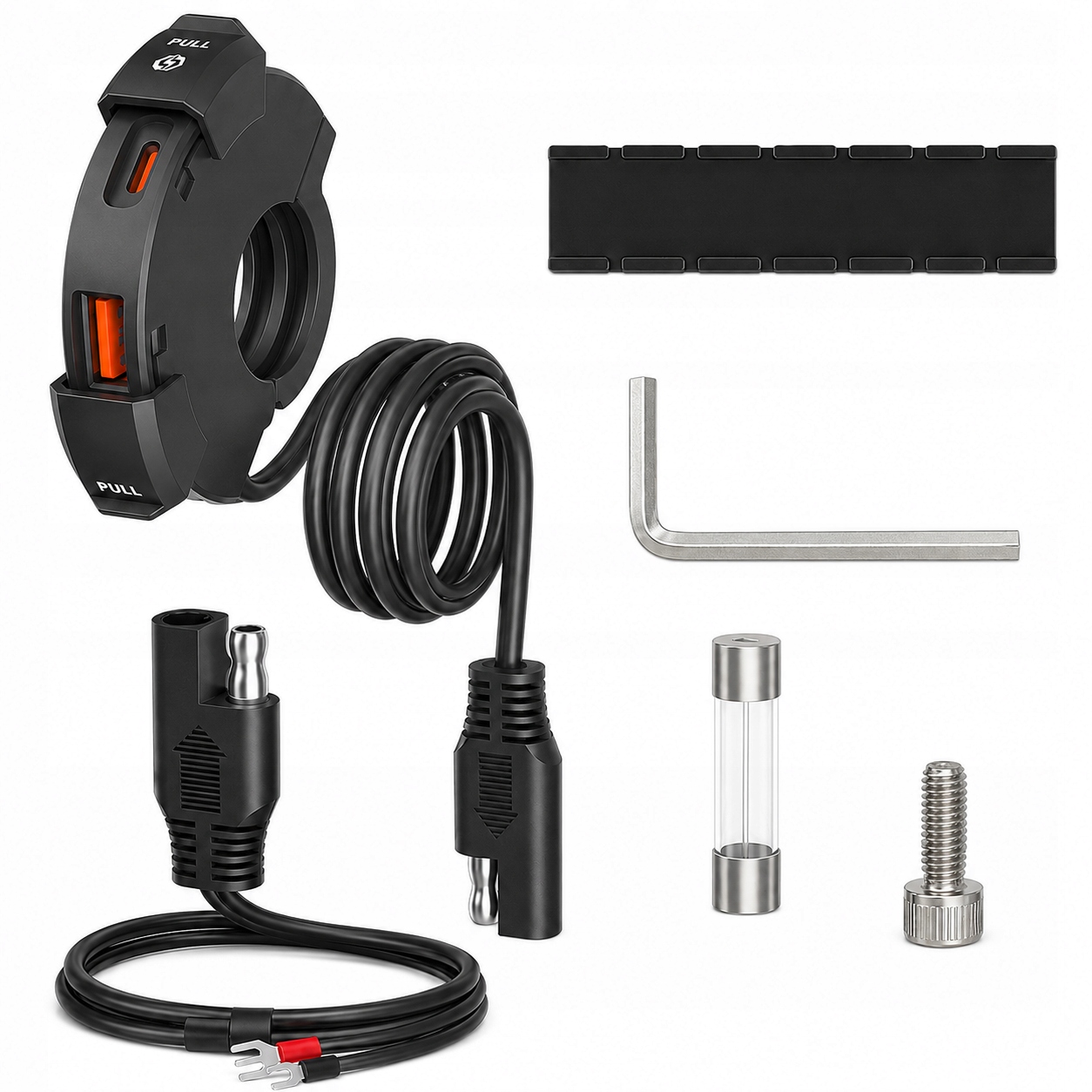 Ładowarka Motocyklowa Na Kierownicę Usb QC3.0 18W Pd 30W Szybkie Ładowanie