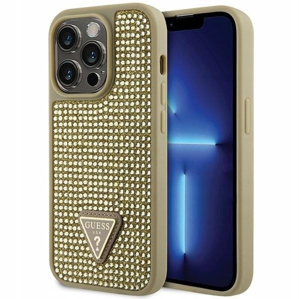 Guess GUHCP14LHDGTPD iPhone 14 Pro 6.1" zlatý/zlatý hardcase Rhinestone Tria