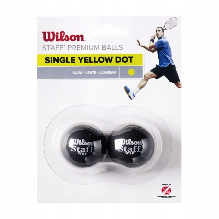 

Piłki do squasha Wilson Staff Yellow Dot 2 szt