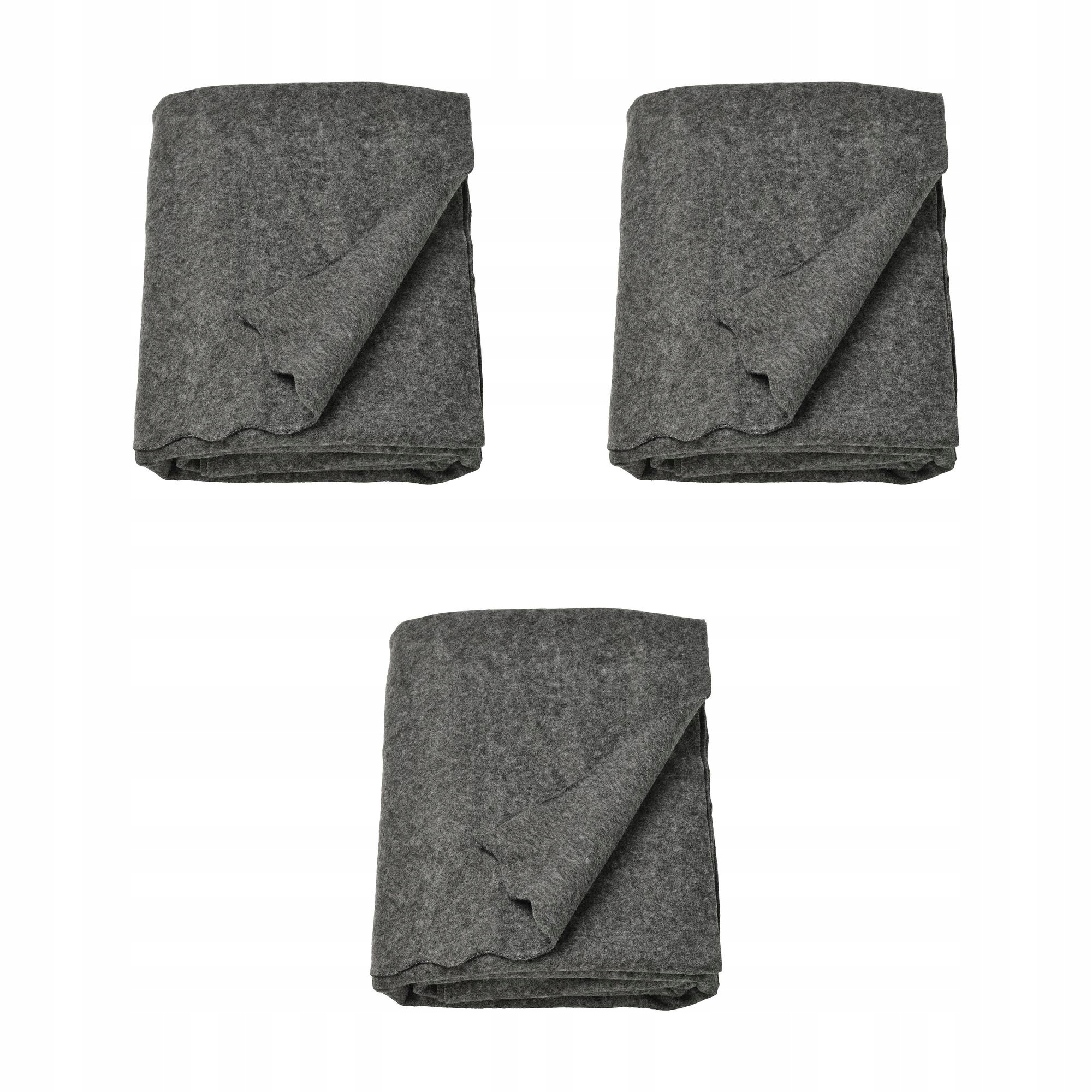 3 ks Daggkapor Pled tmavě šedý 130 x 170 cm