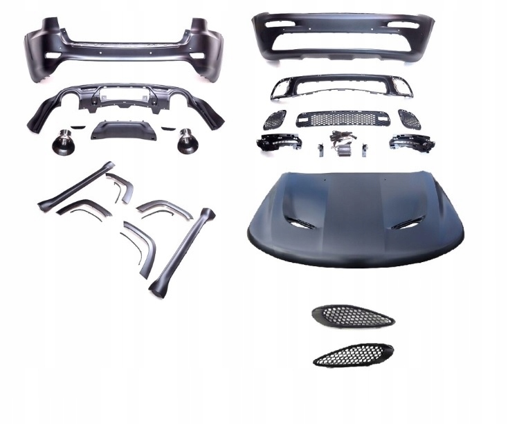 JEEP GRAND CHEROKEE WK2 2012- SRT ZESTAW ZDERZAK + MASKA ALU +PROGI + GRILL