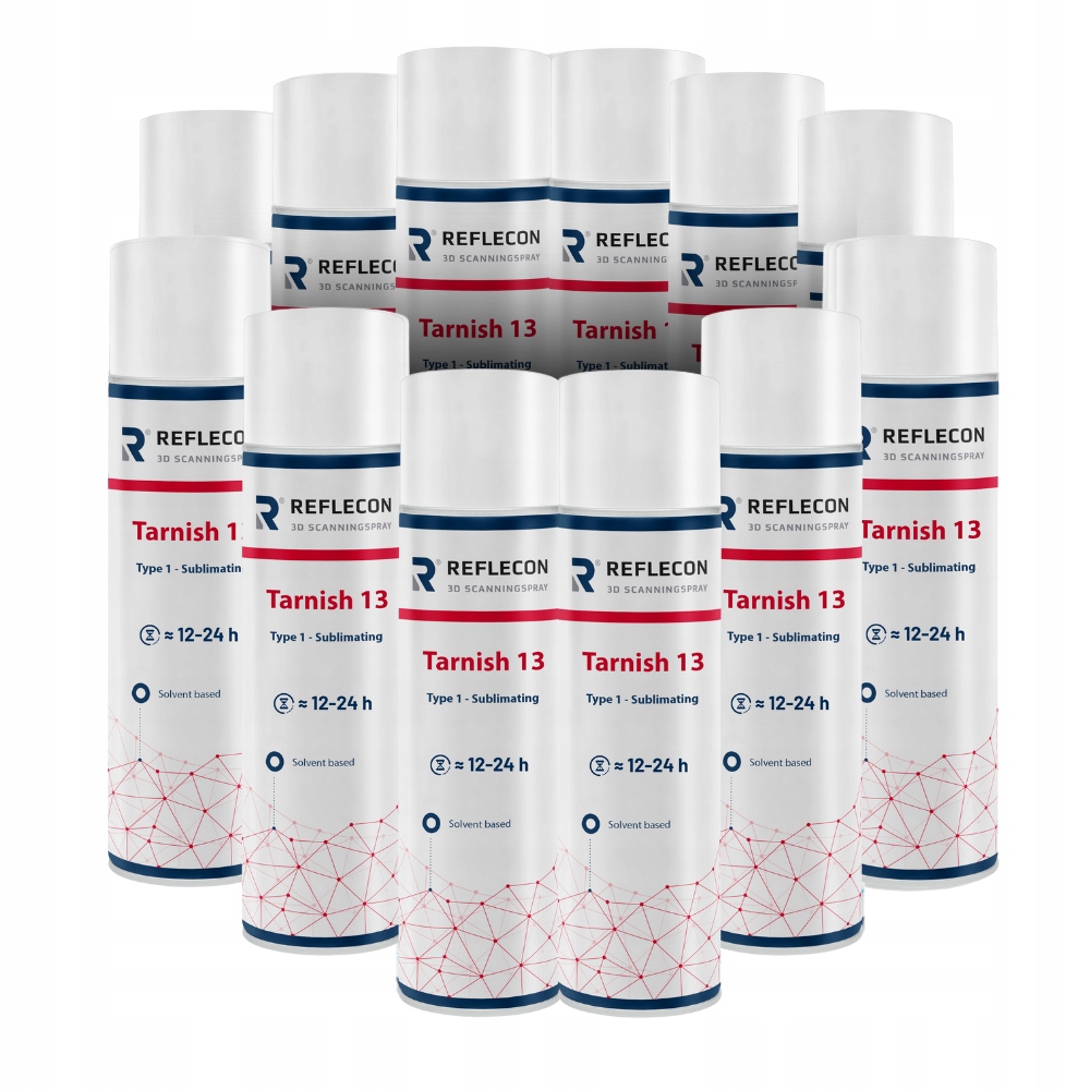 Reflecon Tarnish 13 12 ks 3D sprej na skenovanie 500 ml Zmiznutý