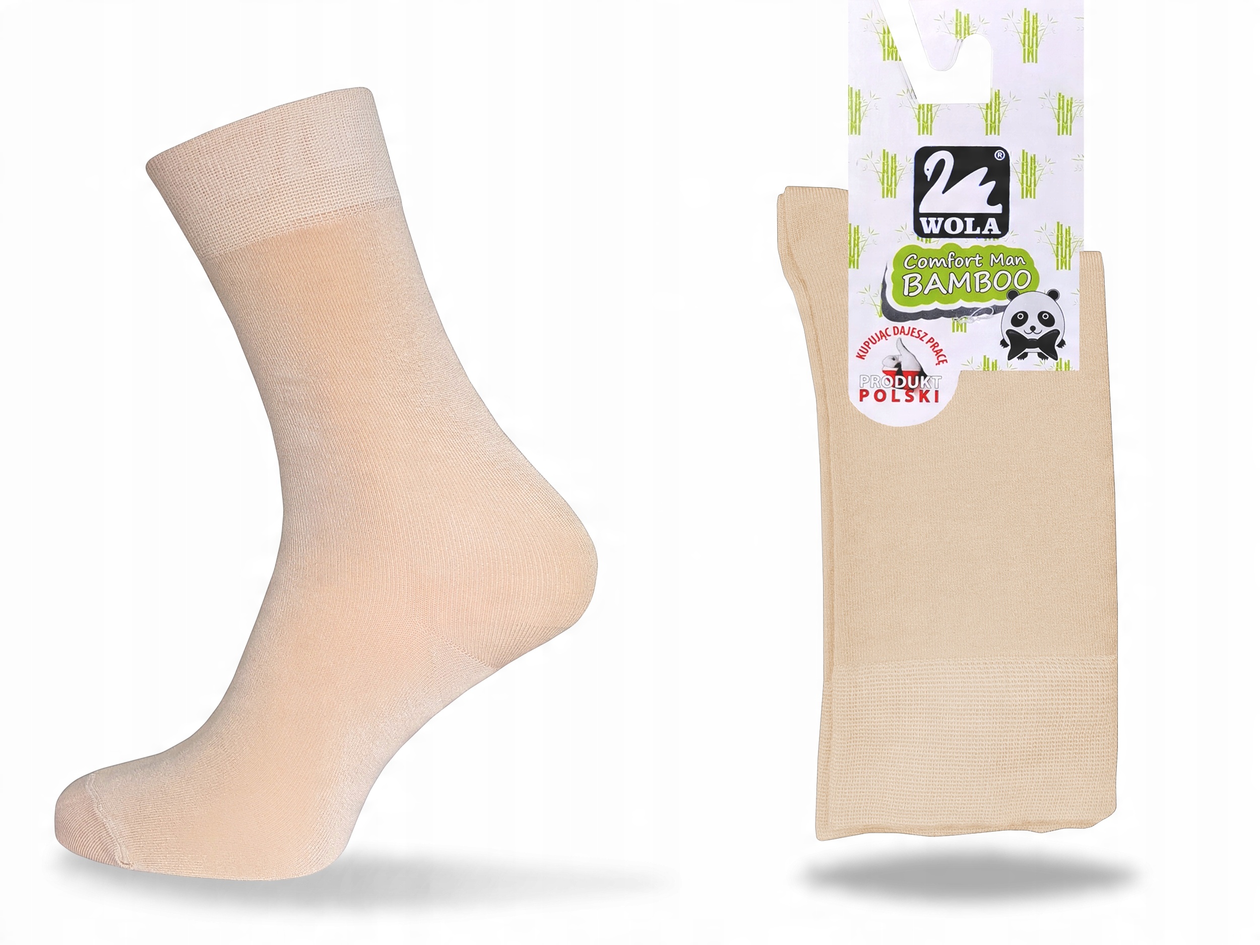 

Skarpetki męskie Bambus Wola beige E21, 42-44