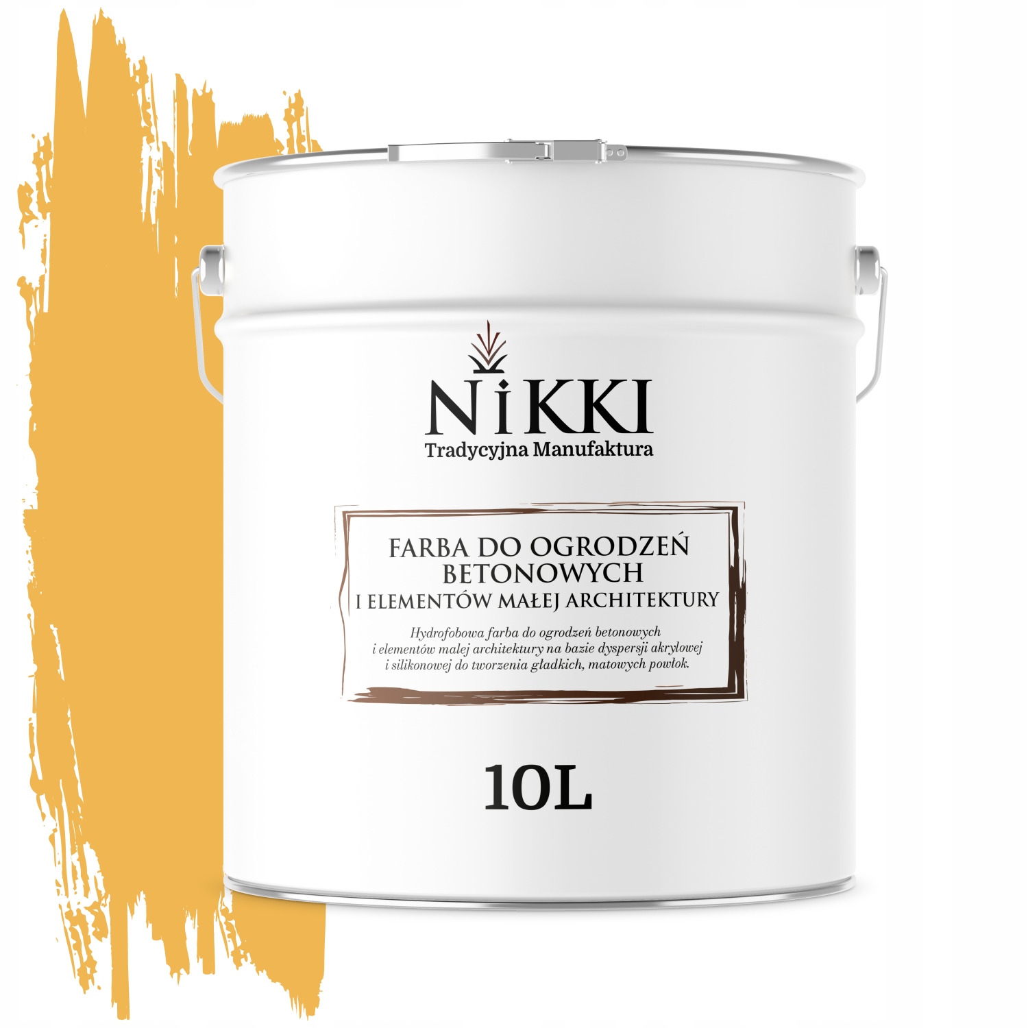 Farba Na Maľovanie Plotov 10 L Betónových Kvetináčov Žltá Intenzívna