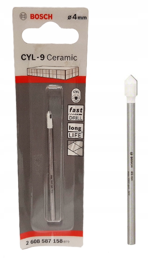 

Wiertło do płytek ceramiki gresu szkła Bosch 4mm