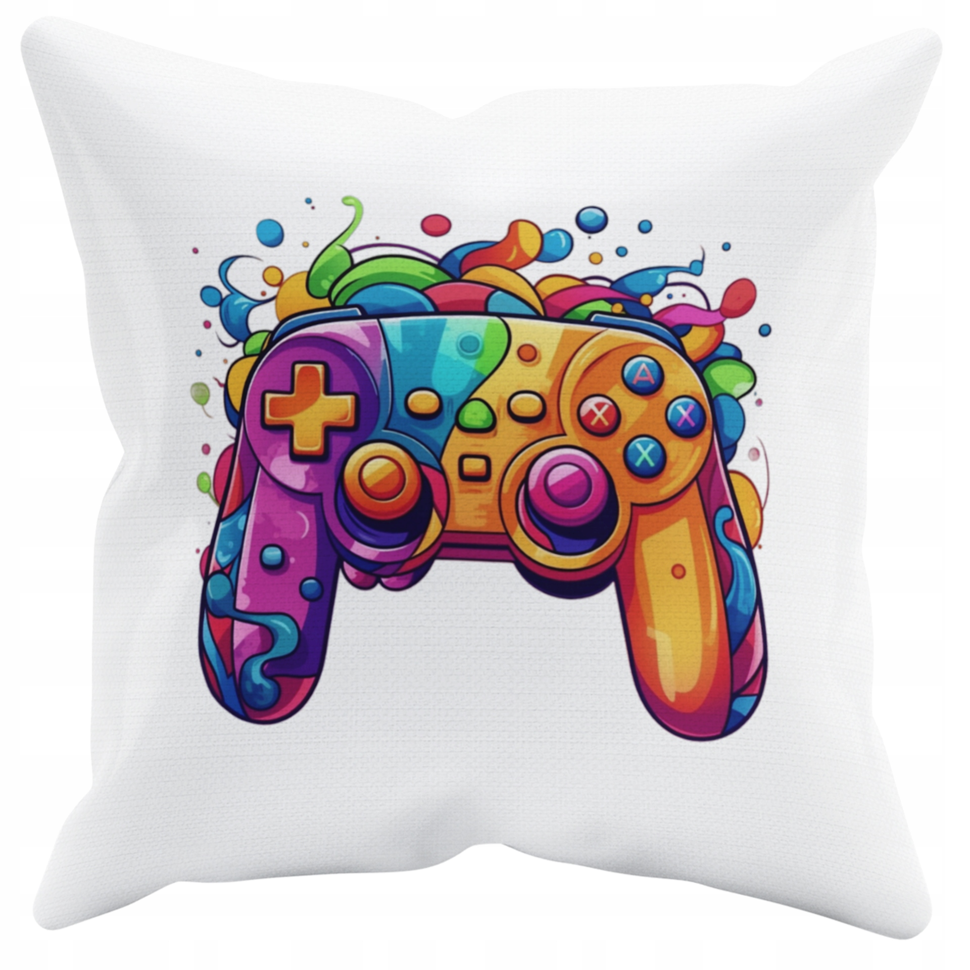 POSZEWKA NA PODUSZKĘ JAŚKA DO PRZEDSZKOLA GAME PAD + IMIĘ GRATIS Kolor dominujący biel