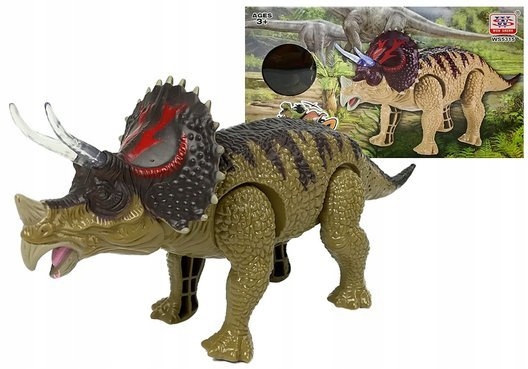 

Dinozaur Triceratops Zielony Na Baterie