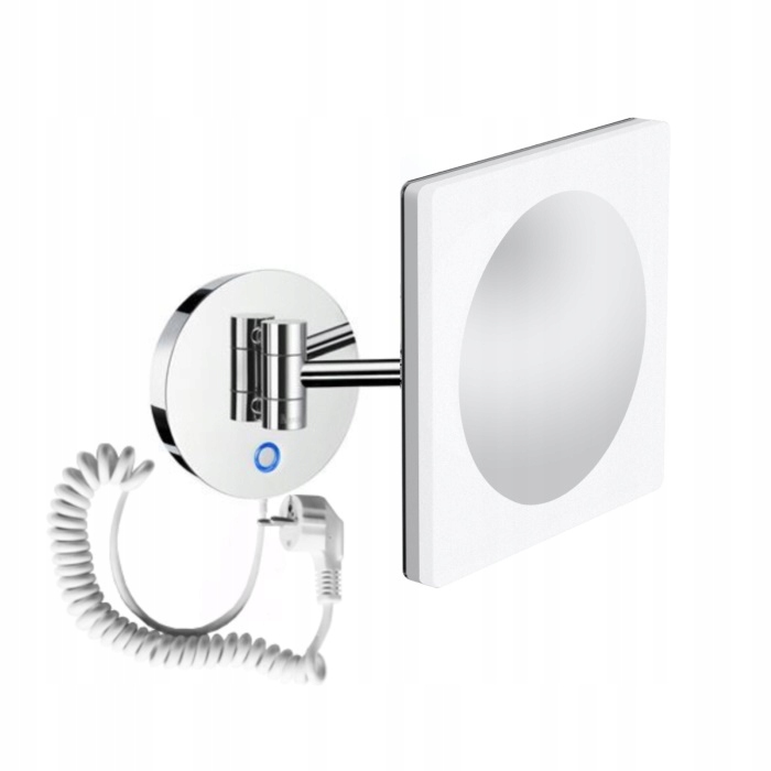 Kosmetické zrcátko čtvercové zvětšovací x5 Led 22.00551 Stella