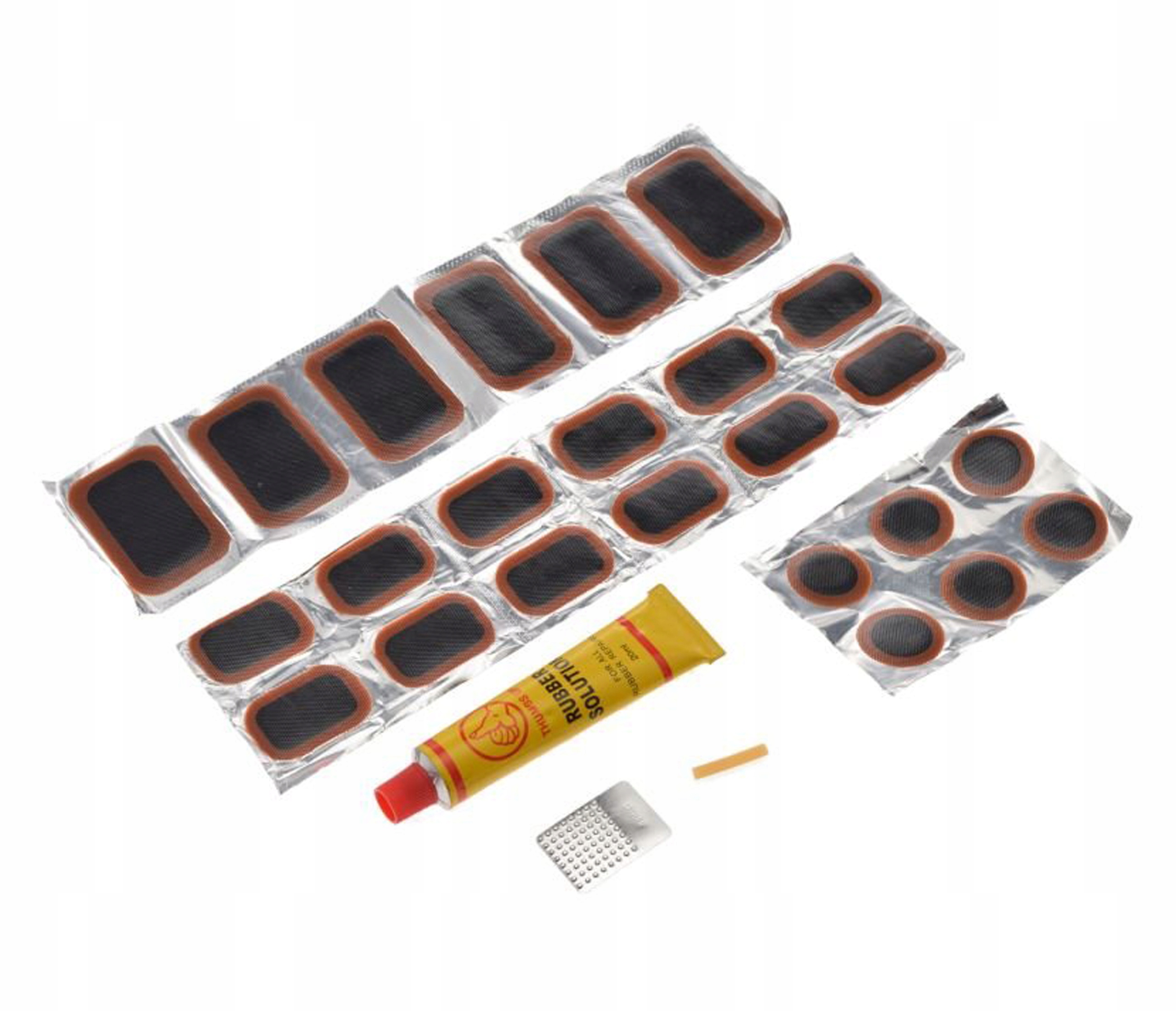 

Zestaw Naprawczy Dętki Łatki Klej Skuter Rower 27x