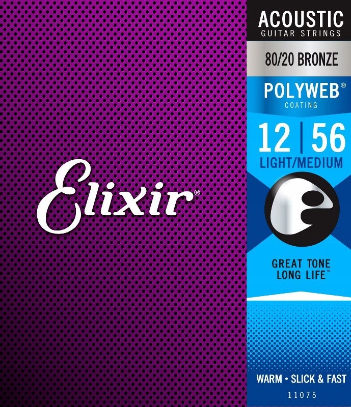 Elixir PolyWeb Bronze Light Medium 12-56 struny do gitary akustycznej 110