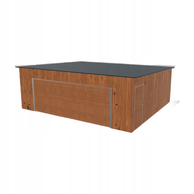 Plechová garáž 7x6 m, jednopolohový spád dozadu, zlatý dub