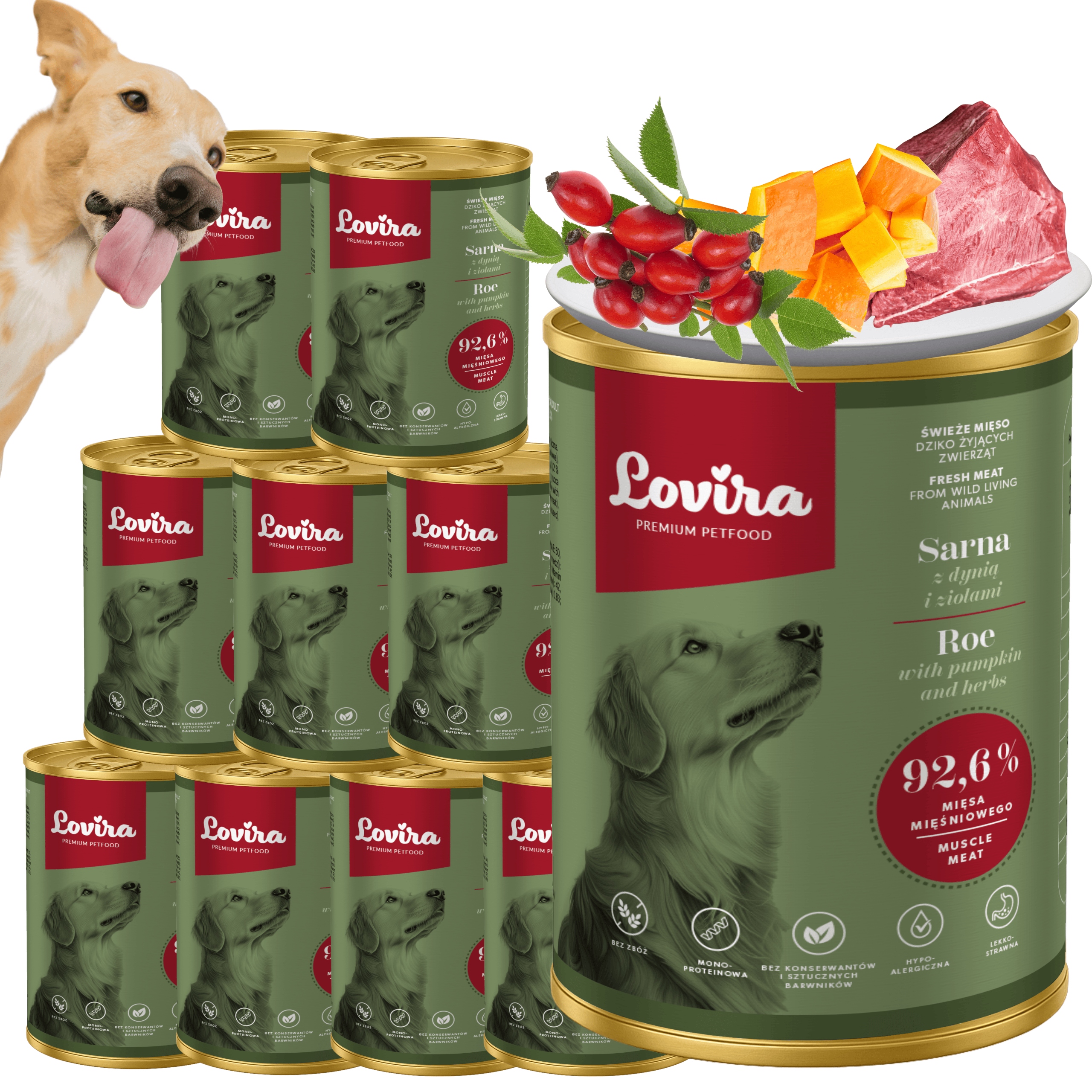 Levně Krmivo pro psy 4 kg Sarna 96,2 s dýní a bylinkami Bezobilné