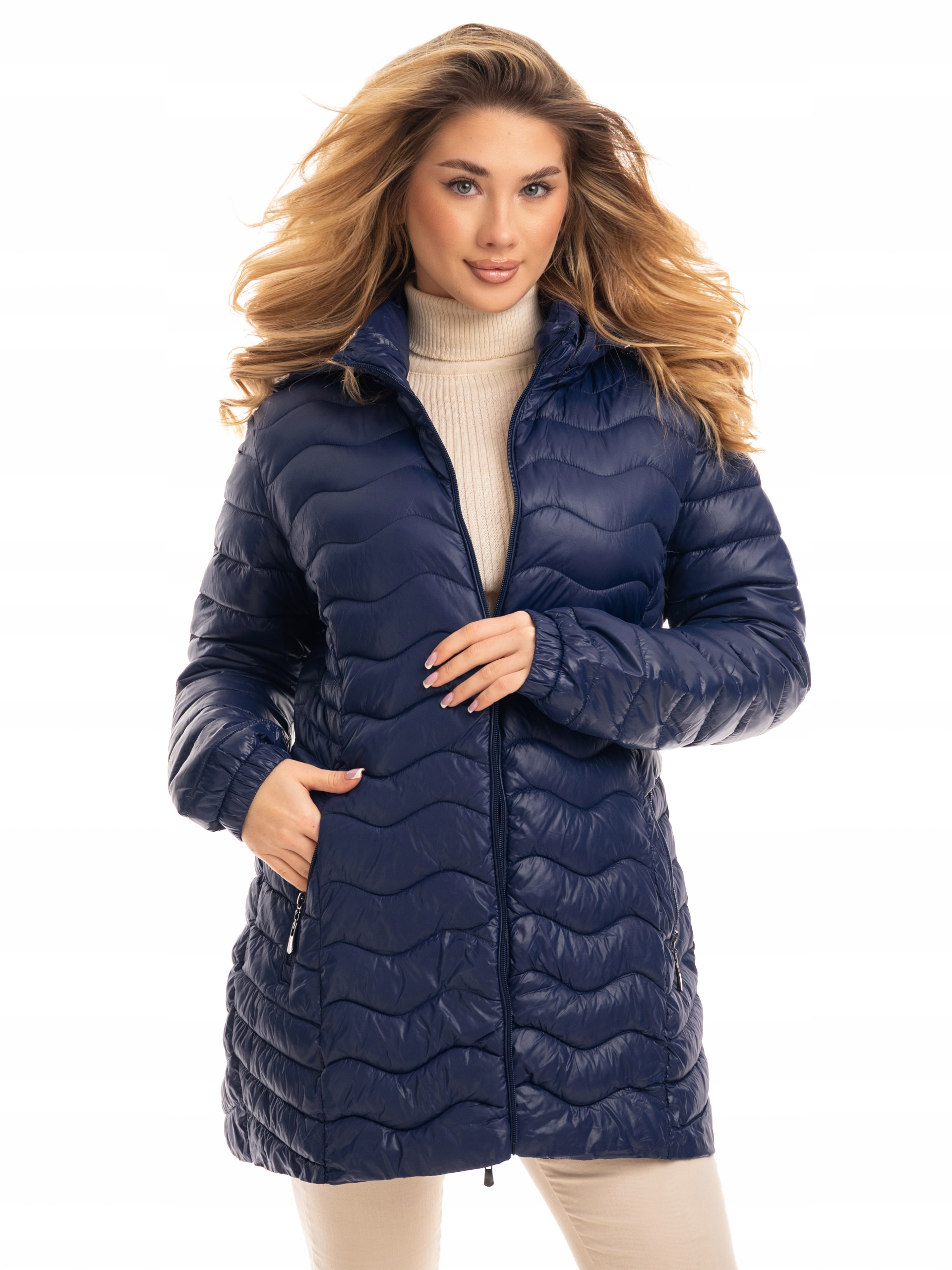 Piękna Modna Przejściowa KURTKA Damska Dużo Rozmiarów 252 Rękaw długi rękaw