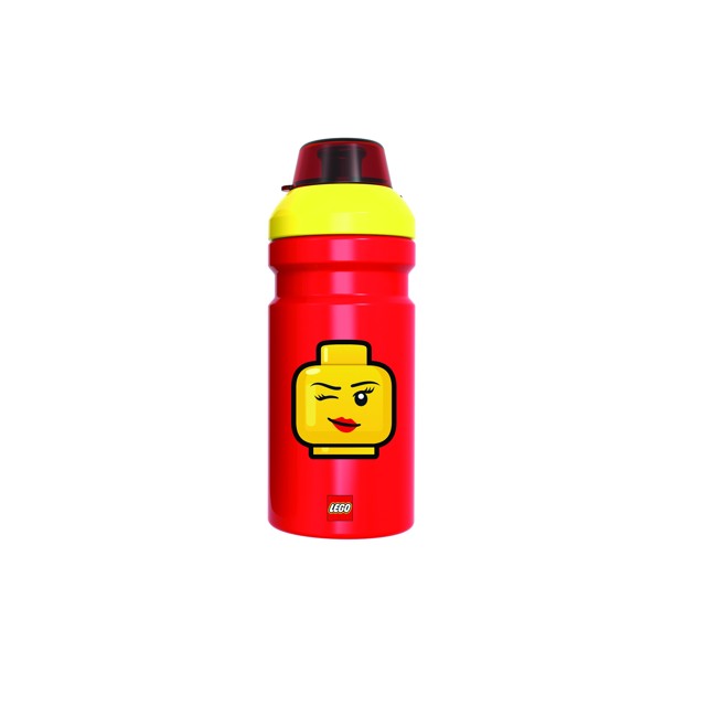 LEGO Girl fľaša na pitie transparentná - žltá/červená