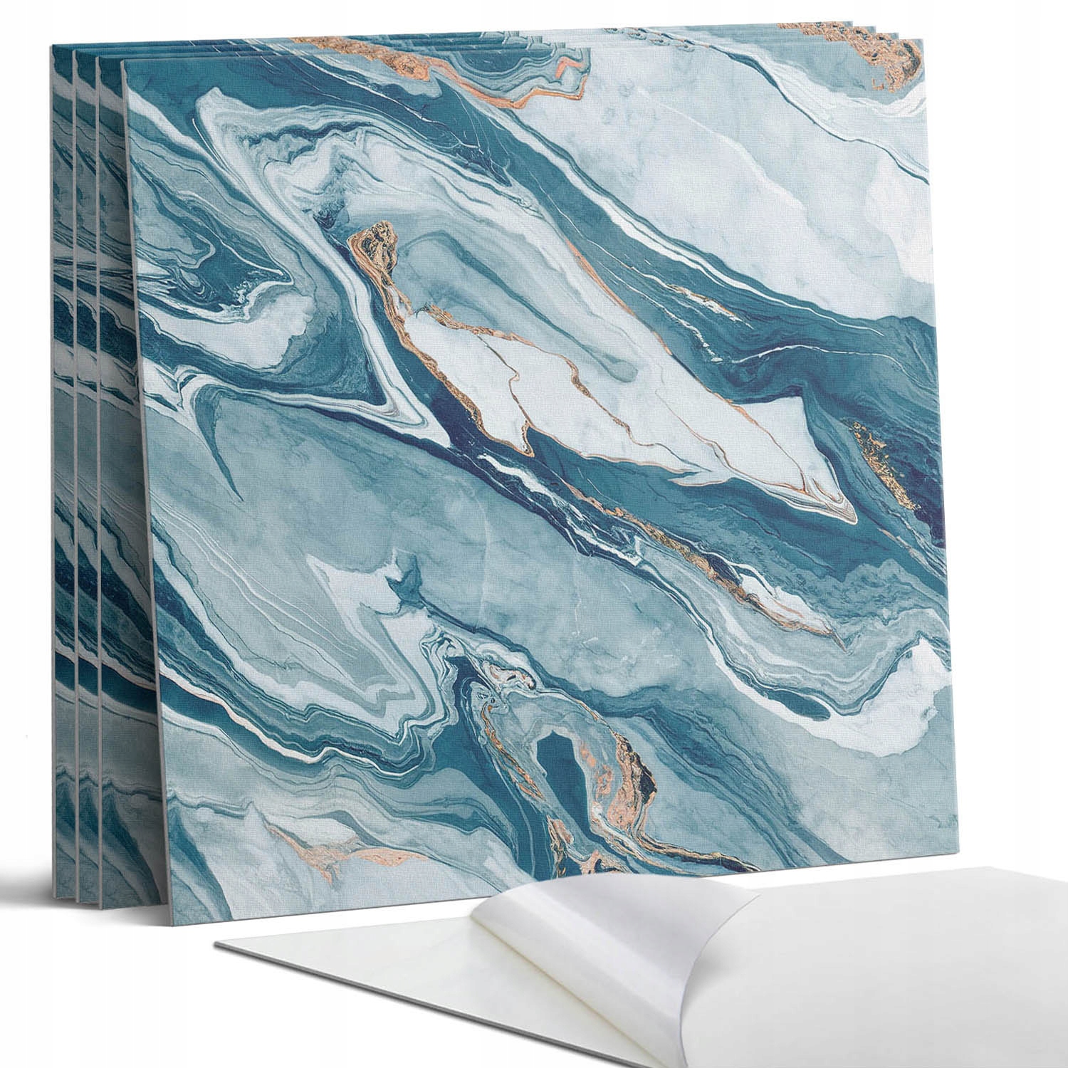 Dekorativní vinylové dlaždice Abstraktní vzory vln 4 x 50 x 50 cm