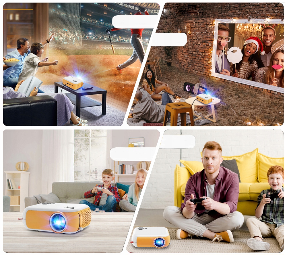 MINI PROJEKTOR do Telefonu Smartfona PRZENOŚNY RZUTNIK Full HD na Powerbank Szerokość produktu 13.5 cm