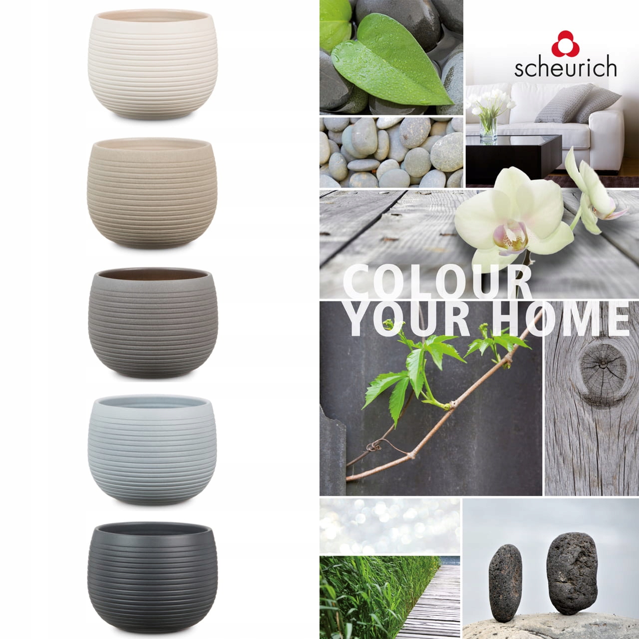 Kamienna osłonka na doniczkę beżowa 23 Scheurich Kod producenta 744