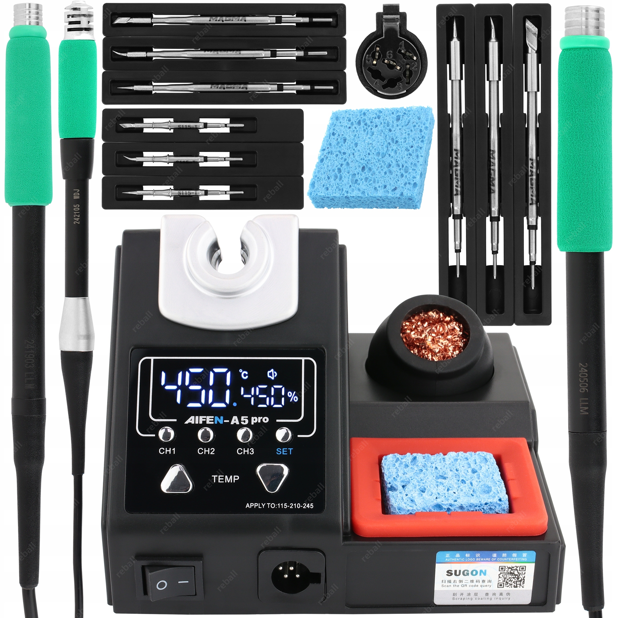 Pájecí Stanice Přesná Páječka Aifen A5 Pro 120W 9GR C245 C210 C115