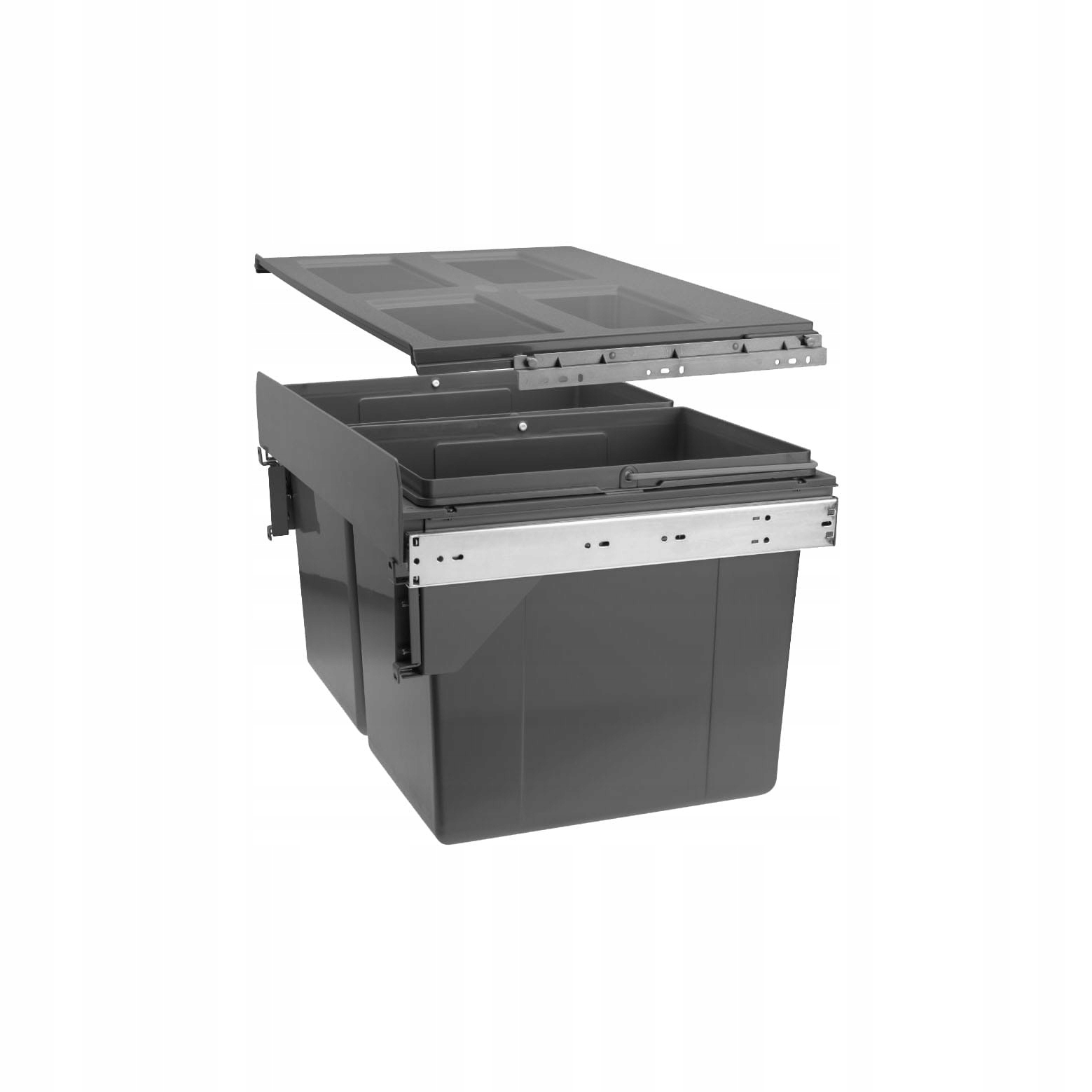 Levně Odpadkový koš Practi Eco 400 mm, 2 x 16 l upevnění