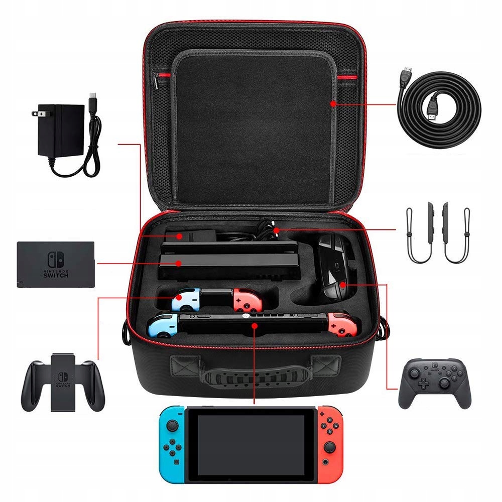 ETUI CASE XXL WZMOCNIONY DO NINTENDO SWITCH OLED - Torba Pokrowiec Typ etui