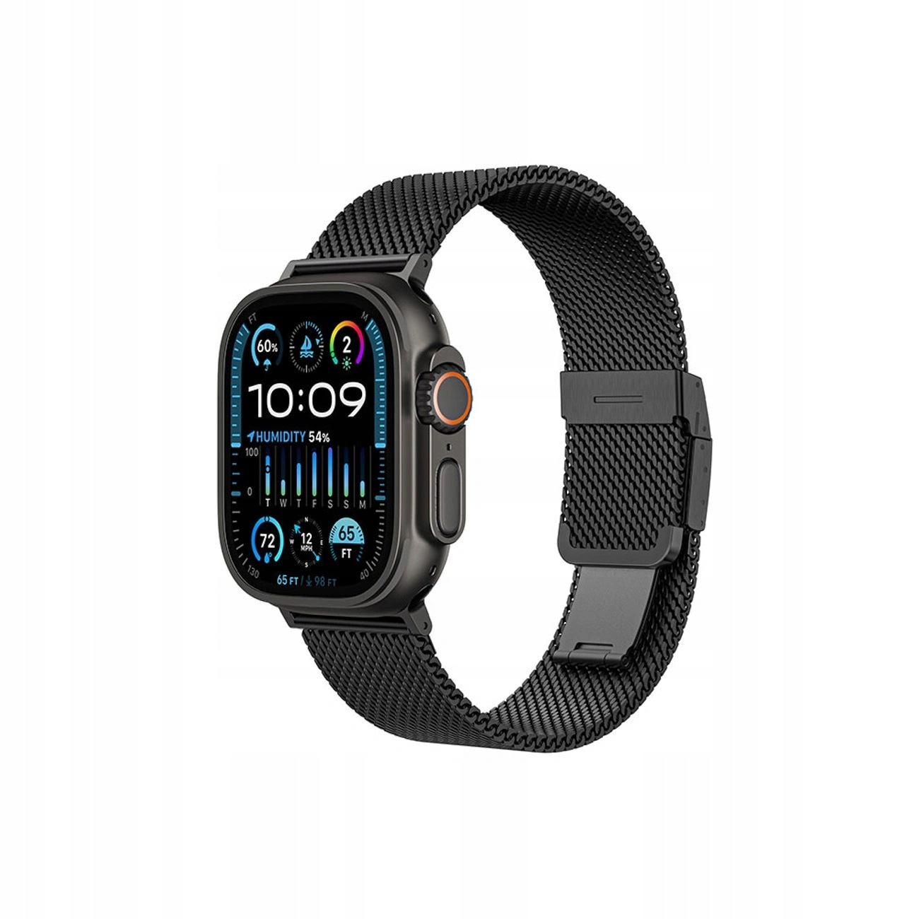 Pasek Amazingthing Titan Premium Metal Band AppleWatch 38-49mm czarny