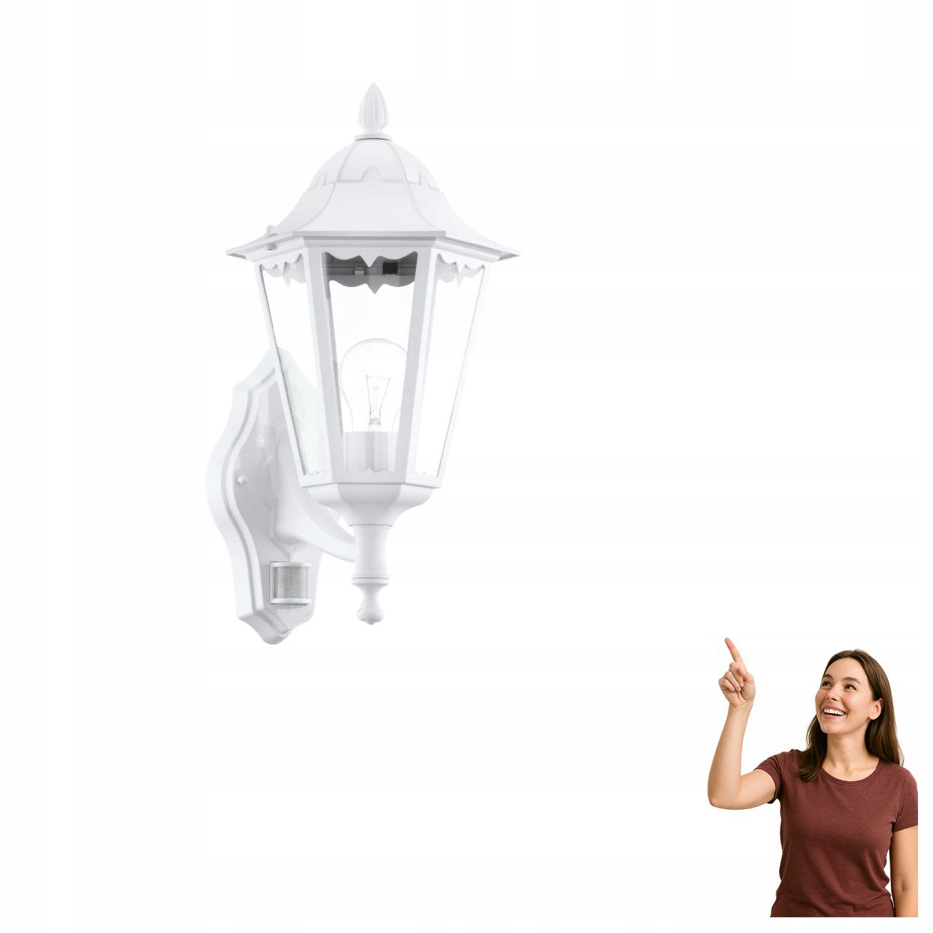 Venkovní nástěnné svítidlo s senzorem Navedo 93447 Eglo