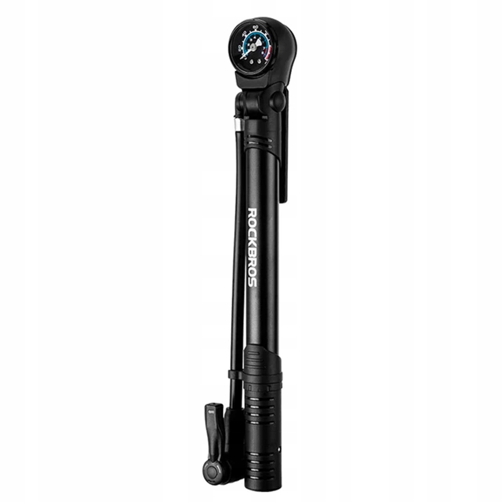 Pompka rowerowa Rockbros 42310006001 z manometrem czarna