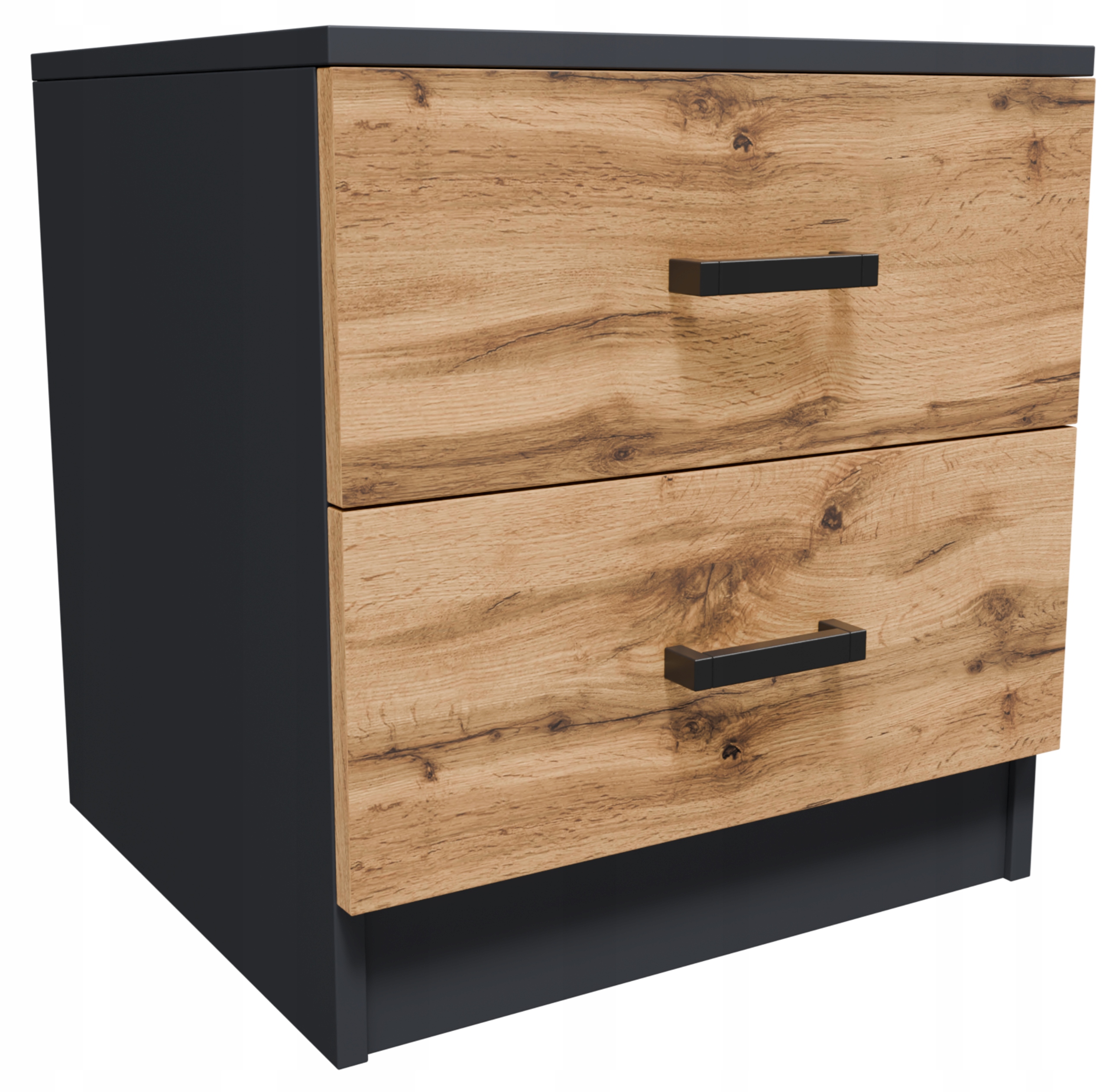 Noční stolek CR3-LOFT-2S grafit-wotan malý noční stolek do ložnice pokoje