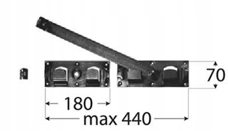 ZASUWA BRAMOWA ZAPADKA CYRKIEL GARAŻOWA DRZWI BRAM DWUSKRZYDŁOWA OCYNK Kod producenta 864131