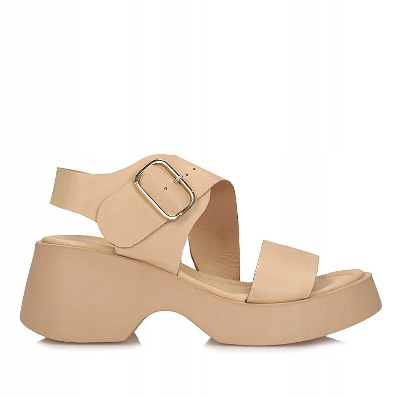 Dámské sandály Boccato 247.3298 R1311 Tbnude béžové kožené na platformě