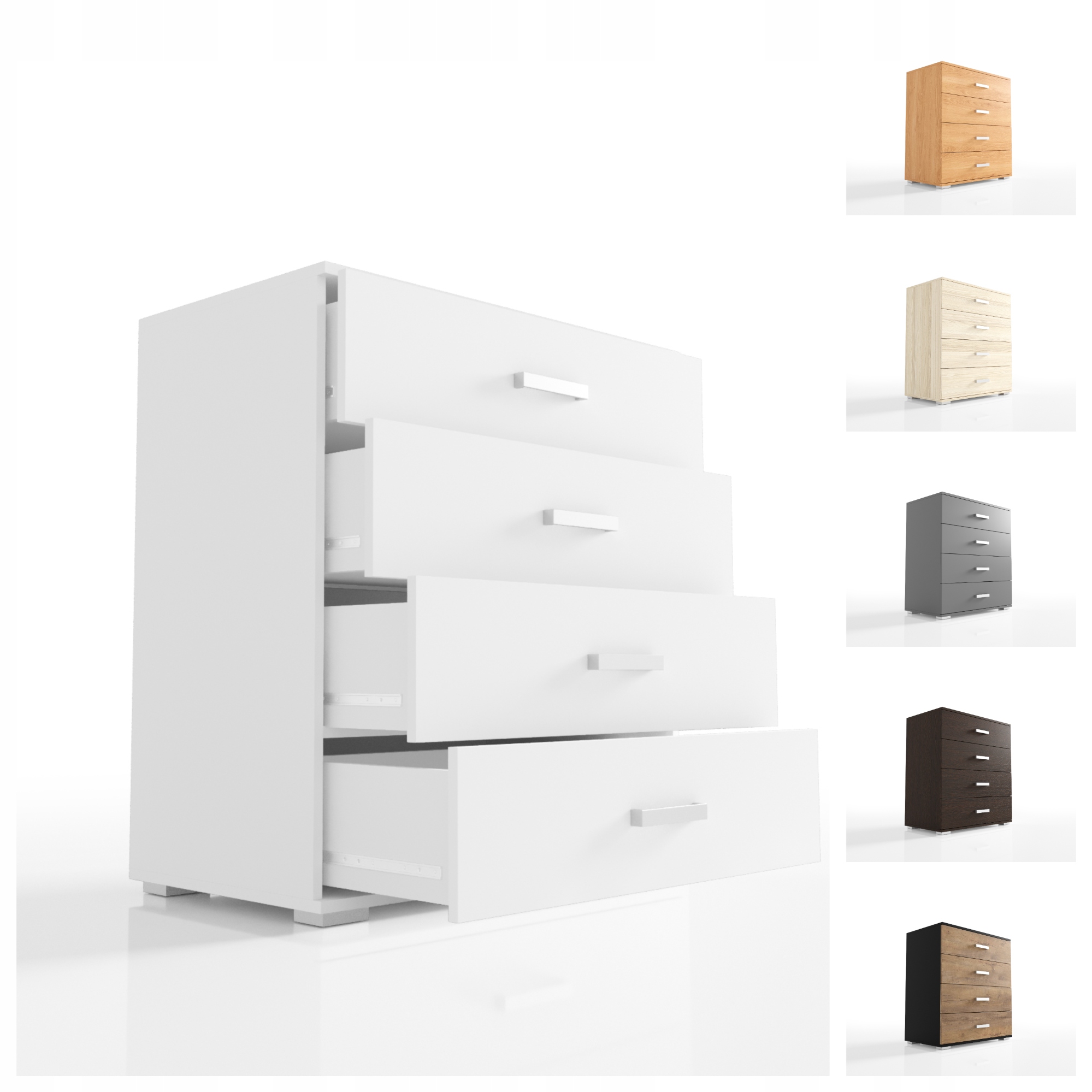 Komoda se zásuvkami 80 cm VK04 Deska 18 mm O-sofa Skříňka Organizér Barvy