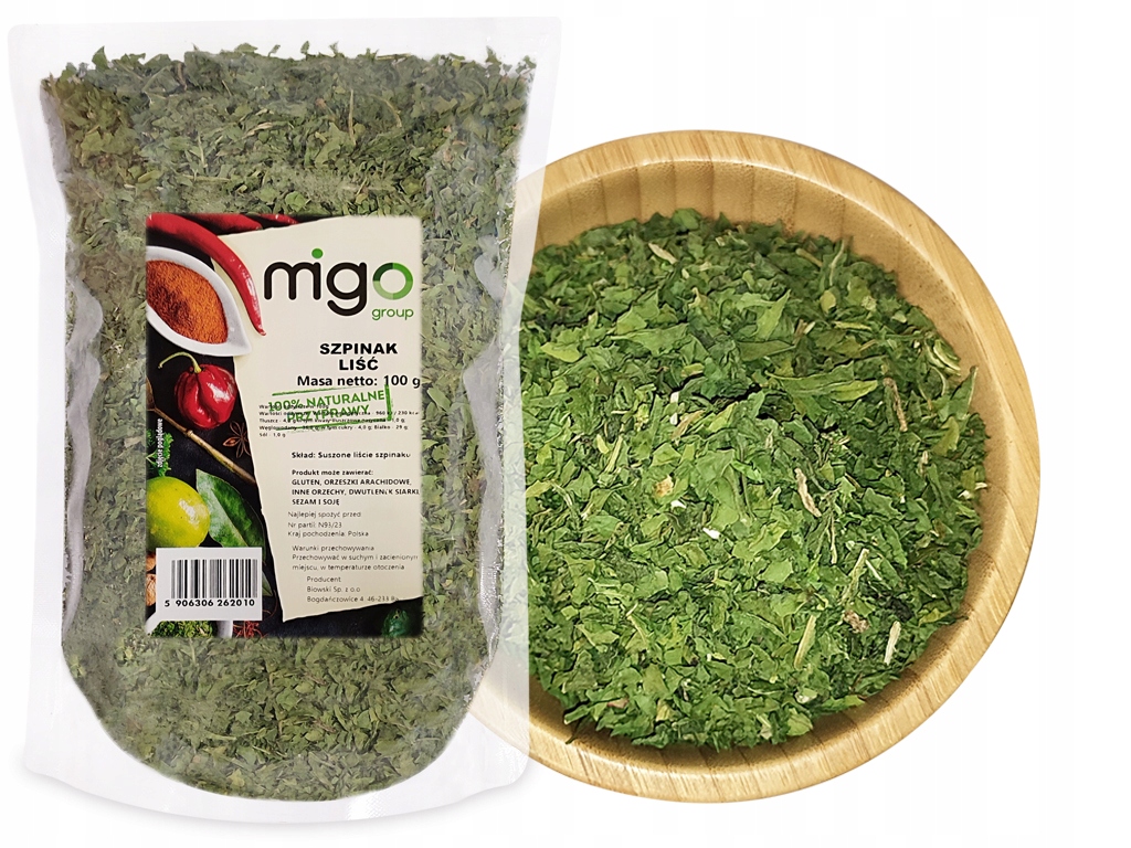 SZPINAK suszony Liście - 100g - MIGOgroup