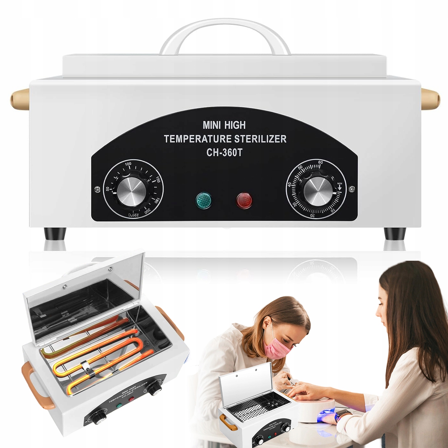 Sterilizátor 300 W 220 °C Pro Dezinfekci Nástrojů V Salonu Krásy