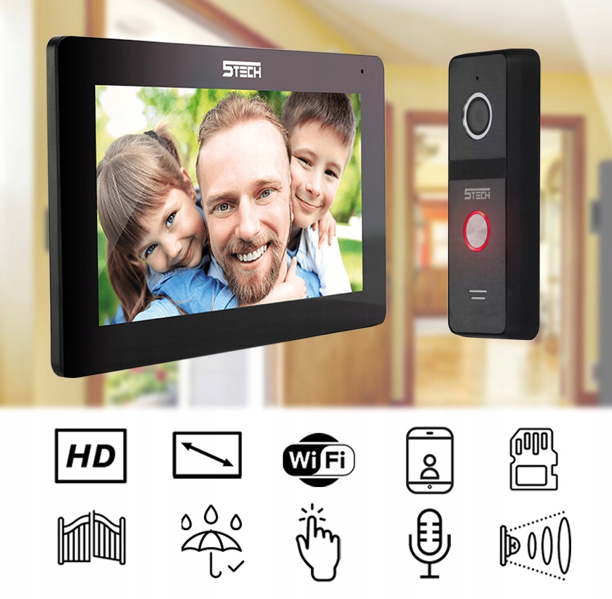 WIDEODOMOFON TUYA 5TECH VERUS ONE + APLIKACJA FURTKA BRAMA PAMIĘĆ VIDEO Kod producenta VERUS One PLUS /84207a