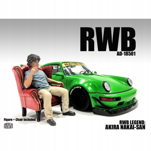 American Diorama Rwb Legenda Akira Nakai San v křesle Figurka #1 1:18