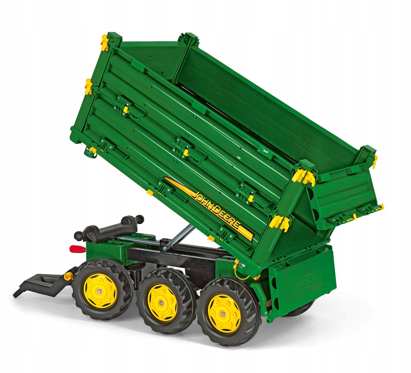 ROLLY TOYS PRZYCZEPA WYWROTKA JOHN DEERE 3 OSIE Materiał metal plastik