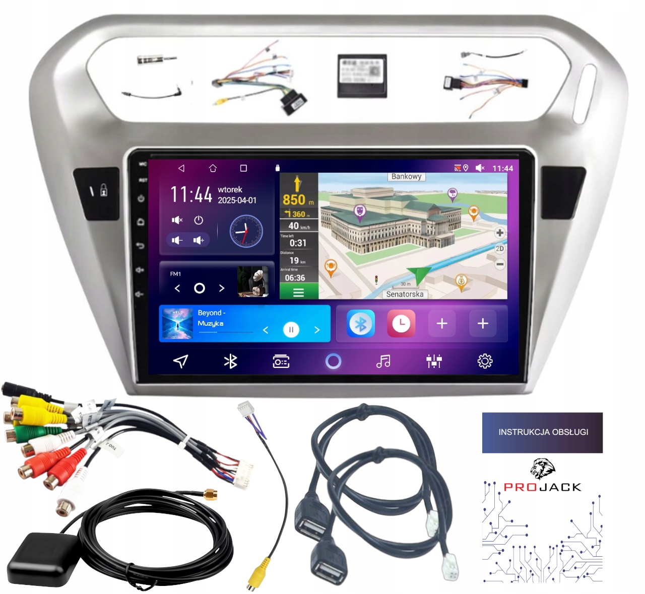 Autorádio Citroen C-elysée 2012-2021 Carplay Android Auto 4/64GB