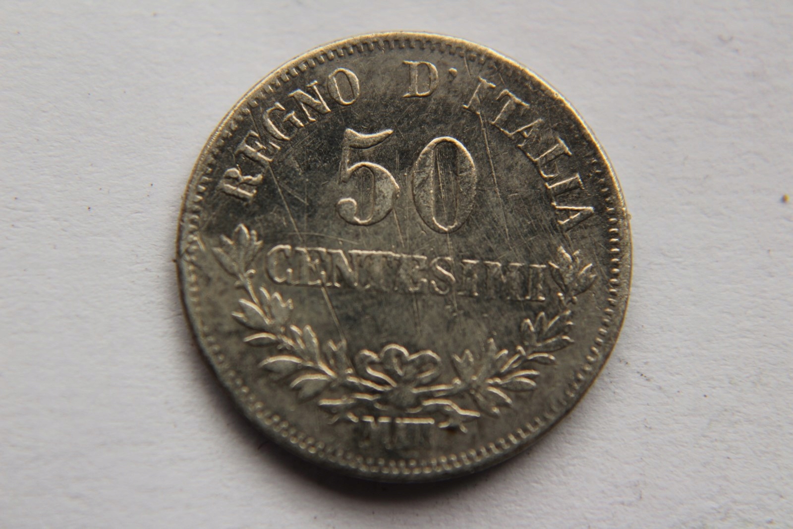 50 CENTESIMI 1863 R. WŁOCHY- SREBRO- CG936