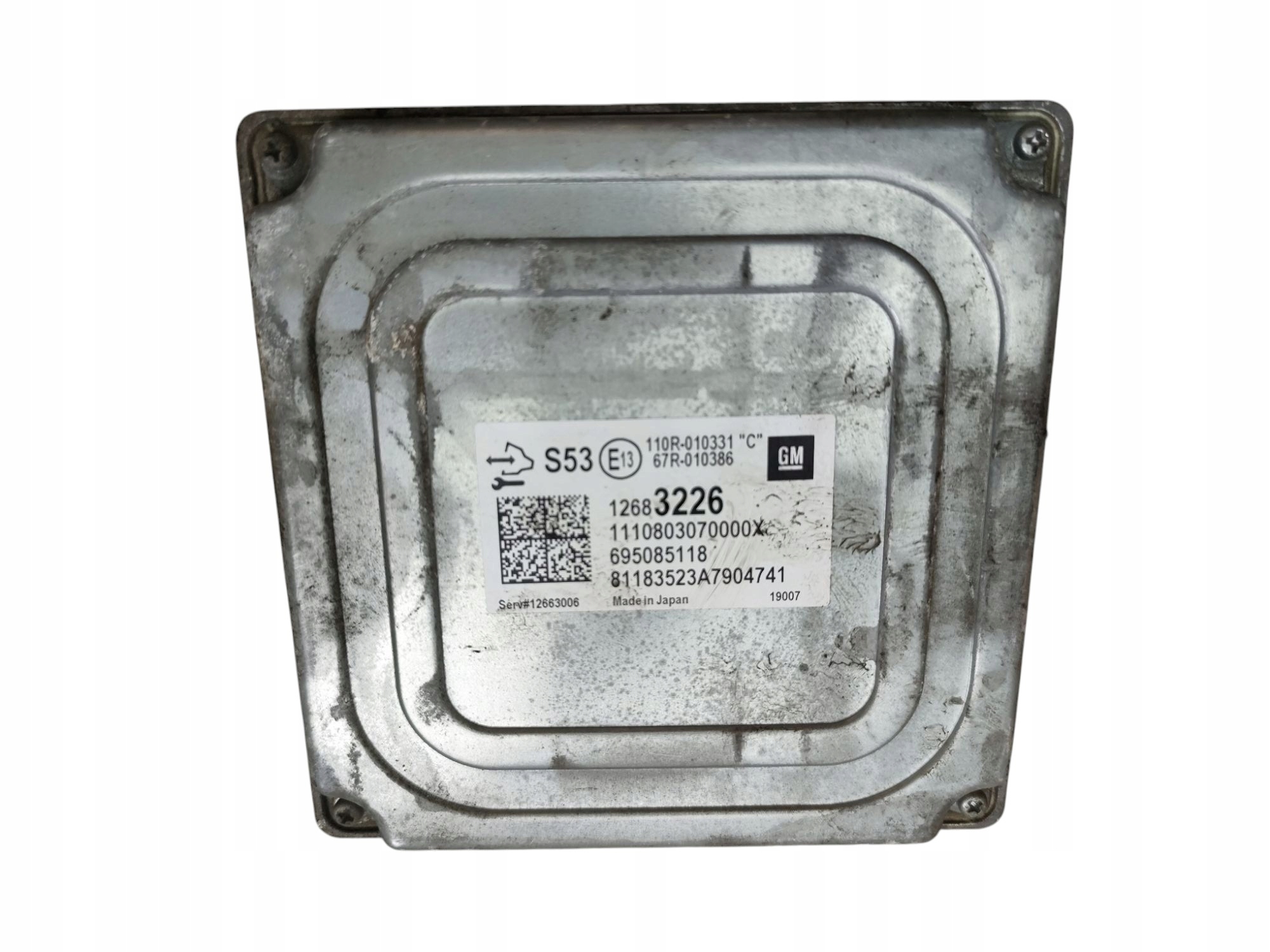 computer control unit of the engine gas OPEL CORSA E 1.4 16V 90KM 12683226 D14XEL