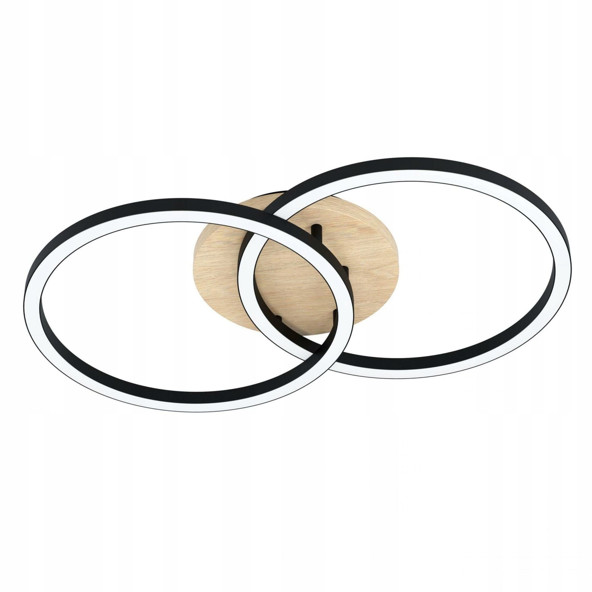 Stropné Led svietidlo Eglo Lomaltas-z 32W 3800lm čierna/hnedá Smart