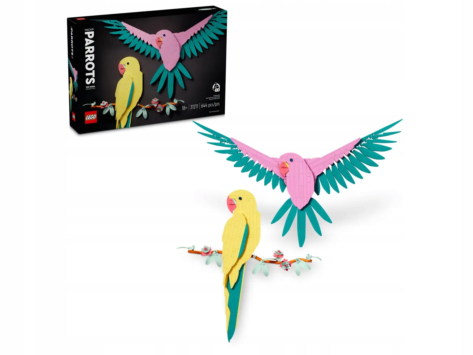 Lego Art 31211 Kolekcja zwierząt papugi ary