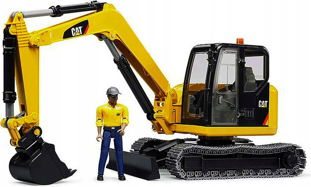 

Bruder 02466 Minikoparka Cat z figurką robotnika