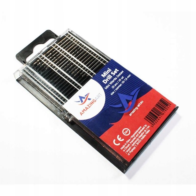 Mini Wiertła Modelarskie 0,3 - 1,6mm 20 szt.
