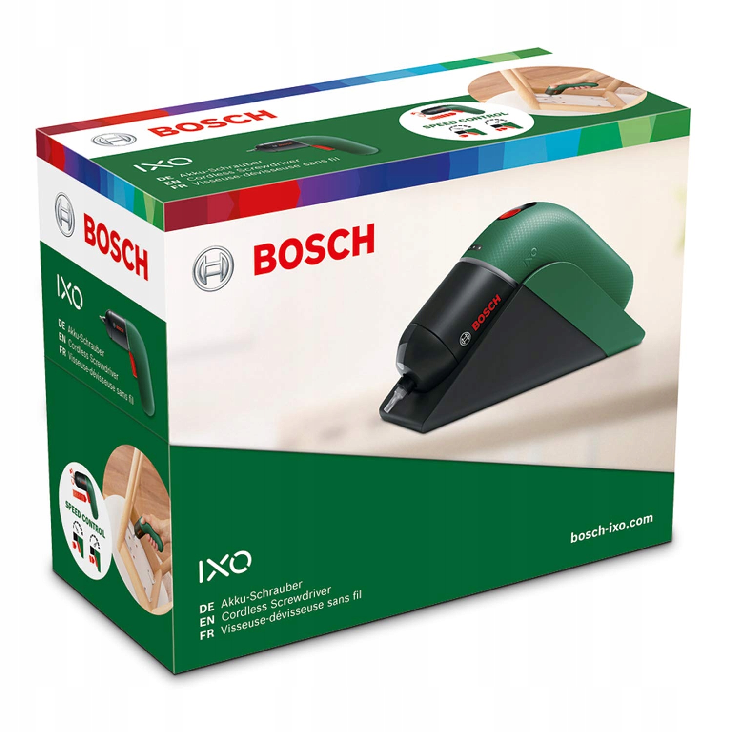 BOSCH Wkrętarka Akumulatorowa IXO Zestaw Zielona Regulacja Prędkości — miniatura 7