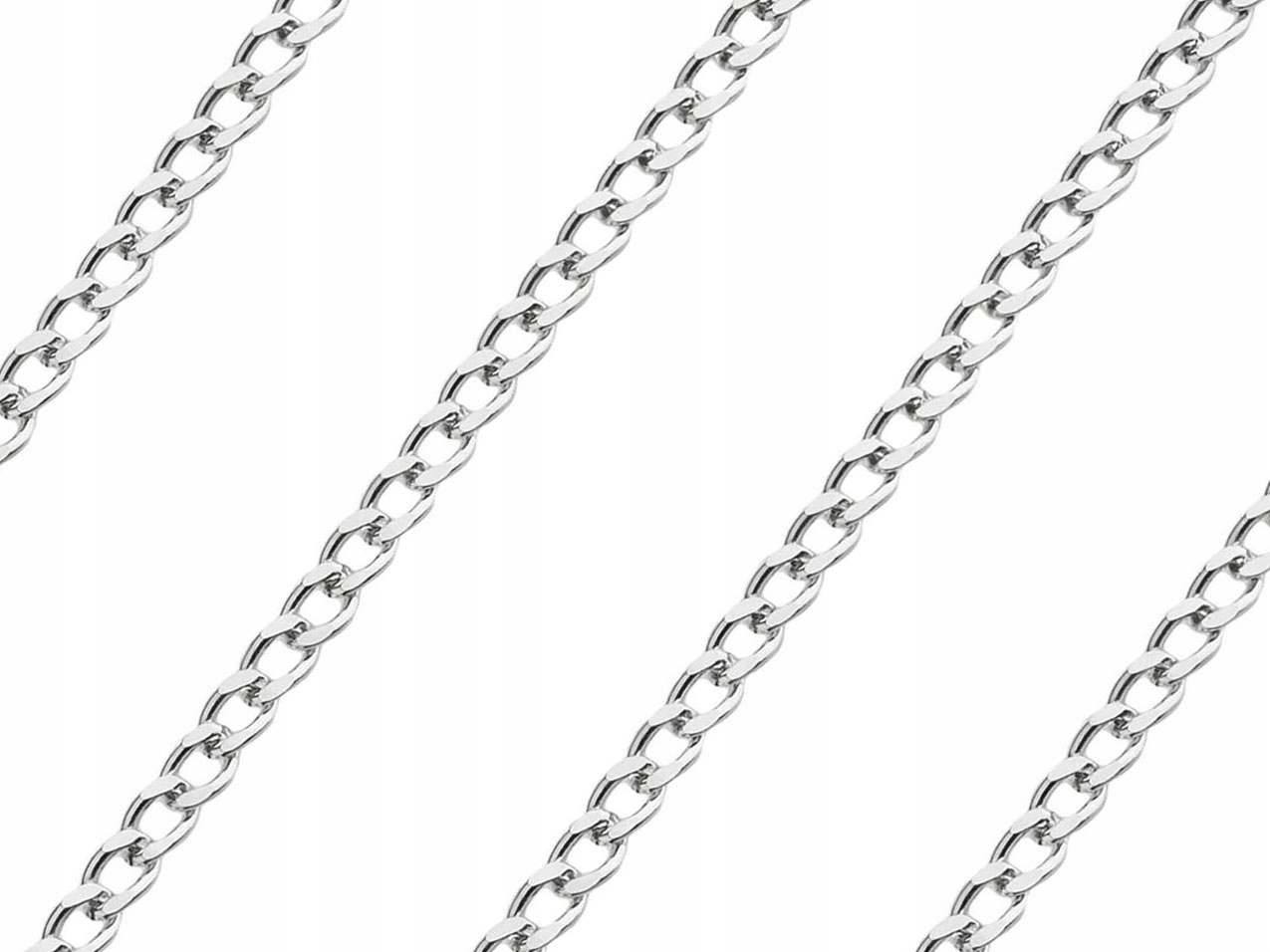 Dlouhý Stříbrný Klasický Dámský Řetízek Pancéřový Plochý 1,9mm Stříbro 60cm